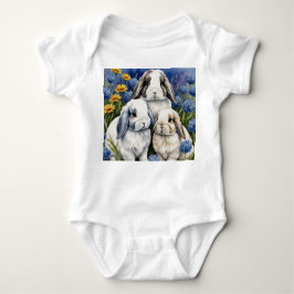 Body Para Bebé Tres pequeños conejos de conejo