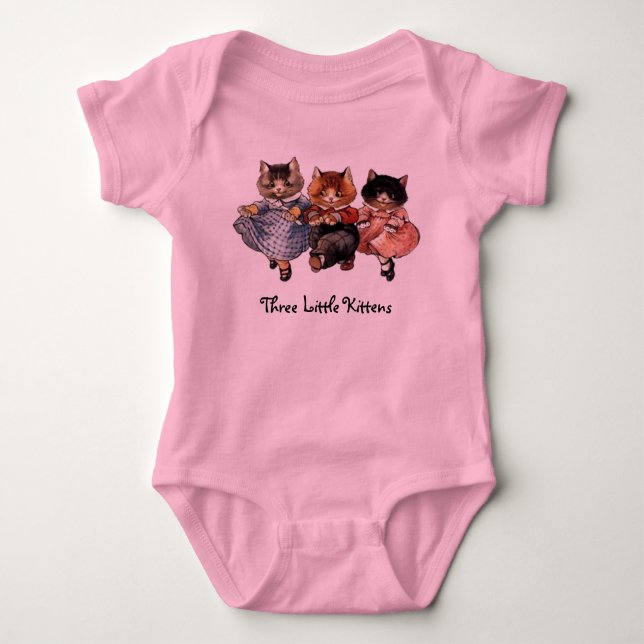 Body Para Bebé Tres pequeños gatitos (Anverso)
