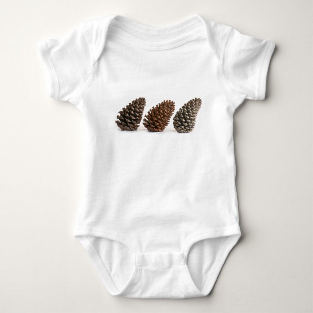 Body Para Bebé Tres pinecones (Anverso)
