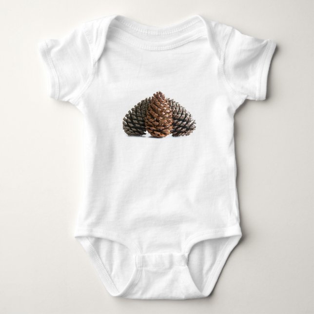 Body Para Bebé Tres pinecones (Anverso)