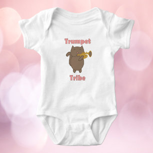 Body Para Bebé Tribu de la Trompeta Gatito Lindo Rosa