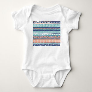 Body Para Bebé Tribual Pastel Navajo: patrón sin costuras.