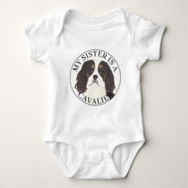 Body Para Bebé Tricolor Cavalier King Charles Spaniel Big Sister