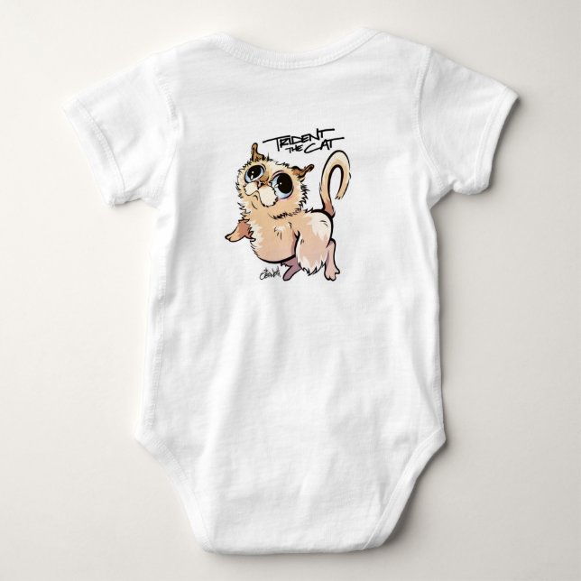 Body Para Bebé Trident el mono unisex del bebé del gato (Reverso)