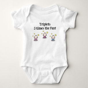Body Para Bebé Trillizos Niño Niña Niña, Regalo para Bebés Trilli