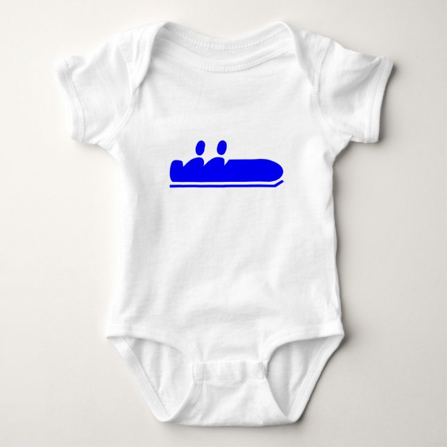 Body Para Bebé Trineo - Azul (Anverso)