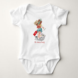 Body Para Bebé Trineo de nombre Cute Caprichoso Único Vintage Nav