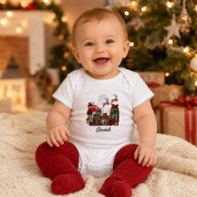 Trineo de Santa con nombre de bebé personalizado N