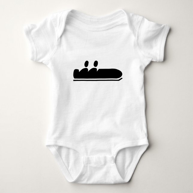 Body Para Bebé Trineo - Negro (Anverso)