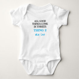 Body Para Bebé Triplets divertidos con nombre, Personalizado Boy