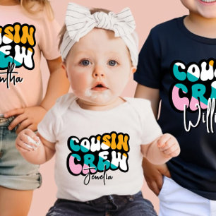 Body Para Bebé Tripulación de Primos Personalizados Agrega tu Nom