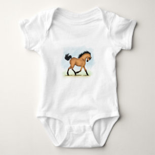 Body Para Bebé Trotting Buckskin Horse Ecuestres