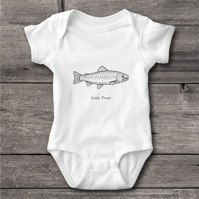 Body Para Bebé Trucha (Trout baby bodysuit)
