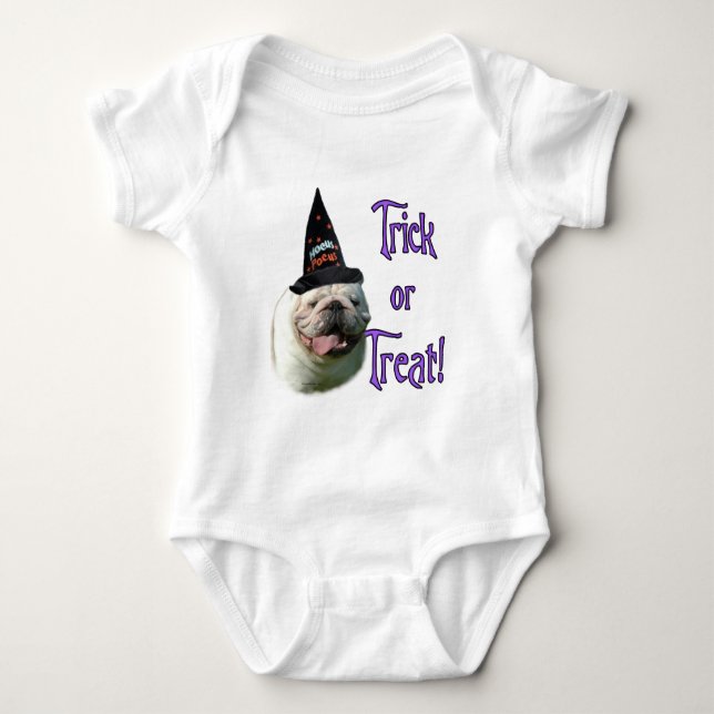 Body Para Bebé Truco de bulldog (Anverso)