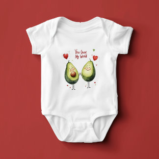 Body Para Bebé Tú Guac Mi Mundo Día de San Valentín