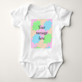 Body Para Bebé Tu mensaje aquí agregar texto nombre boho colorido