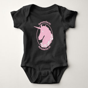 Body Para Bebé TU TEXTO Pink Zombie Unicorn