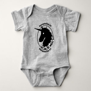 Body Para Bebé TU TEXTO Zombie Unicorn