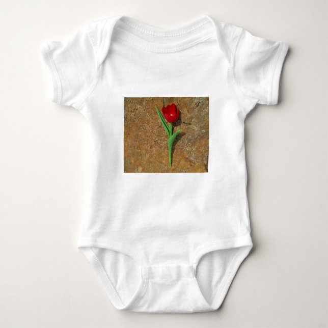 Body Para Bebé Tulipán rojo y amarillo (Anverso)