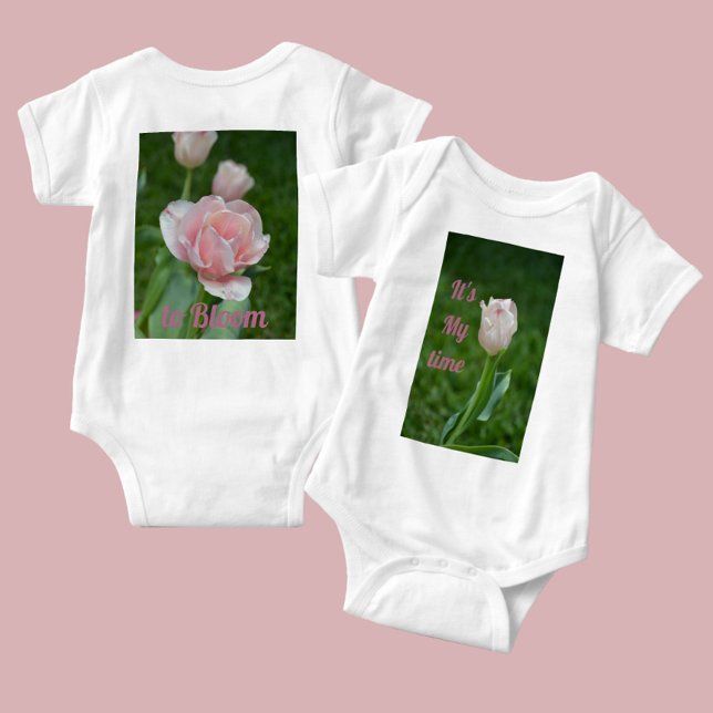 Body Para Bebé Tulipanes rosados (Subido por el creador)