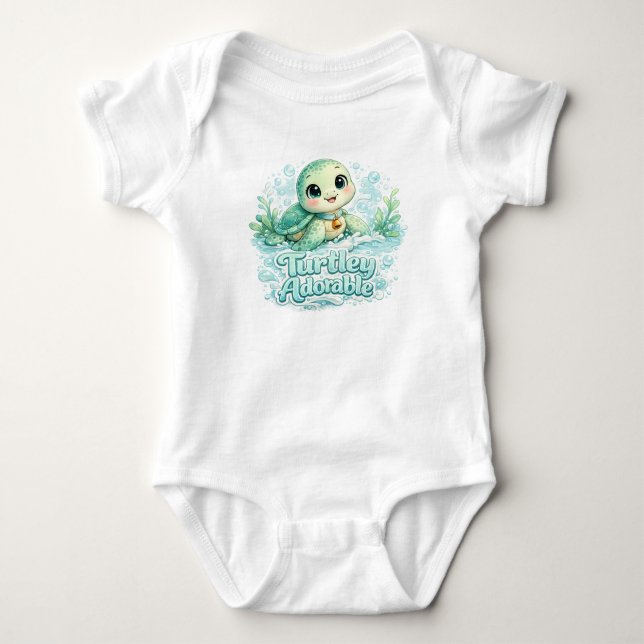 Body Para Bebé Turtley Adorable (Anverso)