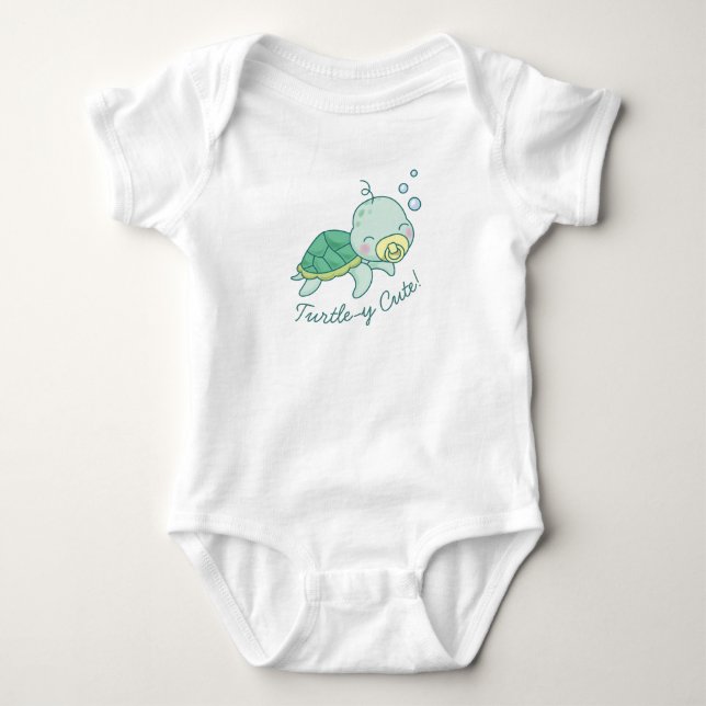 Body Para Bebé Turtley Cute Sea Turte Baby Shower Kawaii (Anverso)