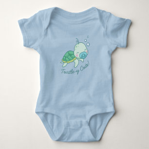 Body Para Bebé Turtley Cute Sea Turte Shower Kawaii Blue Boy