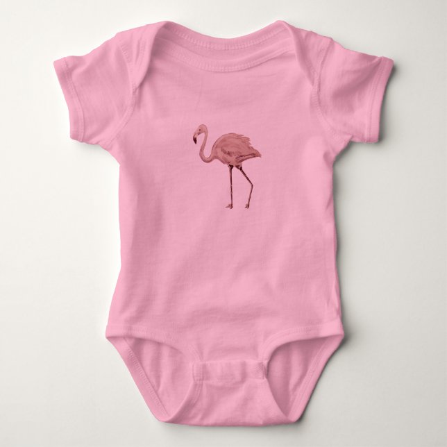 Body Para Bebé Tutu de Bodysuit Pink Flamingo para Bebé (Anverso)