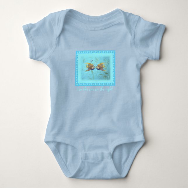 Body Para Bebé Twin Boy Angelfish Baby Bodysuit (Anverso)