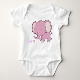 Body Para Bebé Twin Elephant baby onsie