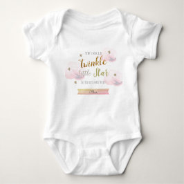 Body Para Bebé Twinkle Twinkle Estrella Pequeña Rosa Primer cumpl
