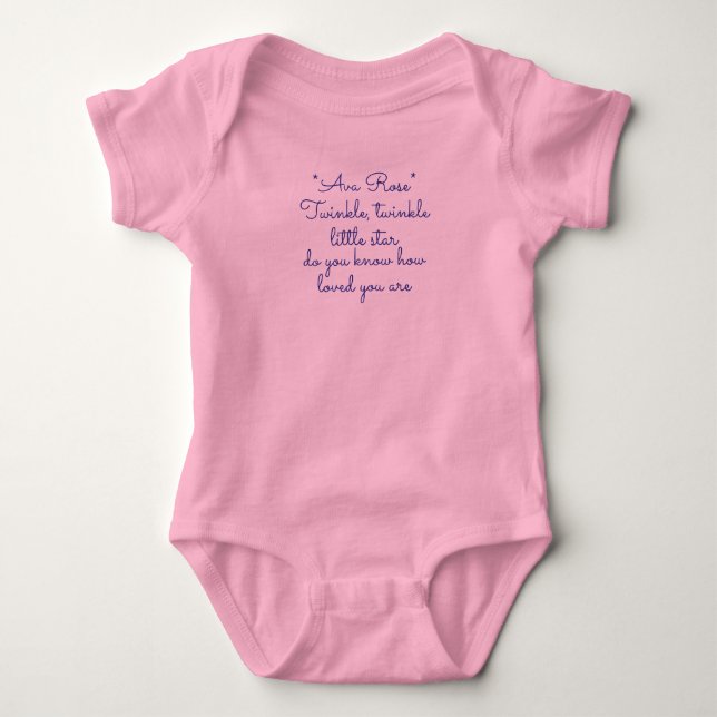 Body Para Bebé Twinkle twinkle estrellita bebé  (Anverso)