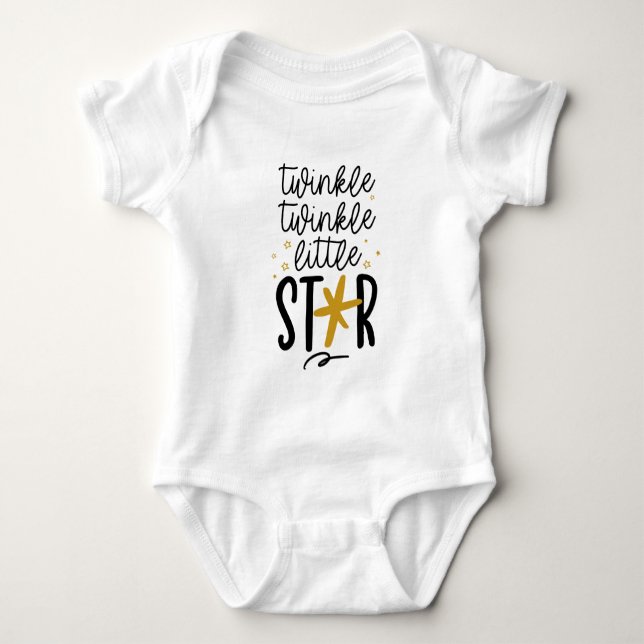 Body Para Bebé Twinkle Twinkle Little Star Doodle (Anverso)