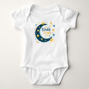 Body Para Bebé "Twinkle Twinkle" Moon and Star Baby Bodysuit