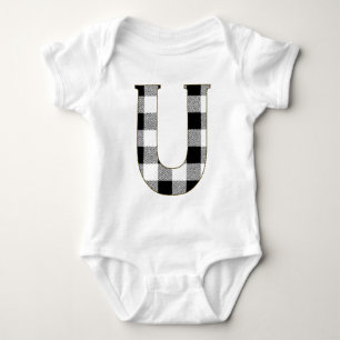 Body Para Bebé U de Cuadros de Gingham