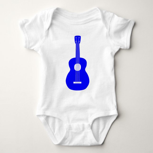 Body Para Bebé Ukulele - Azul (Anverso)