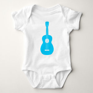 Body Para Bebé Ukulele - Azul Cielo