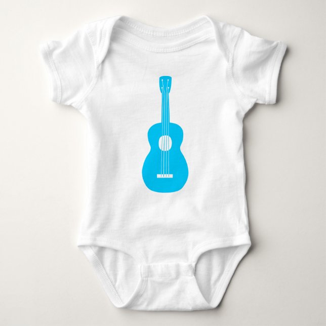 Body Para Bebé Ukulele - Azul Cielo (Anverso)