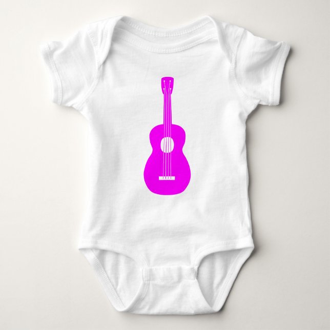 Body Para Bebé Ukulele - Magenta (Anverso)