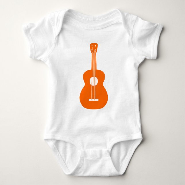 Body Para Bebé Ukulele - Naranja (Anverso)