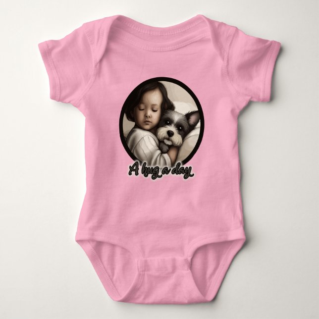 Body Para Bebé Un abrazo al día (Anverso)