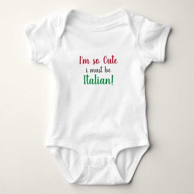 Body Para Bebé Un Baby Shower italiano muy bonito (Anverso)