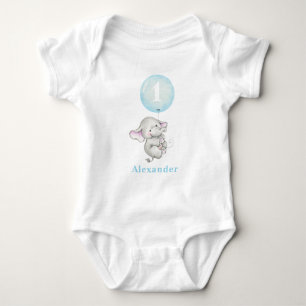 Body Para Bebé Un bebé elefante con globo, un bebé