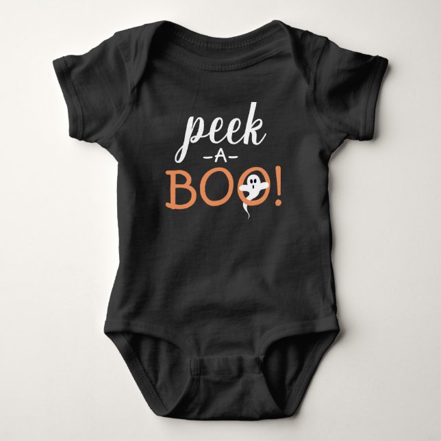 Body Para Bebé Un boo adorable fantasma ofrece divertida Hallowee (Anverso)