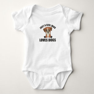 Body Para Bebé Un Chica que ama a los perros boxeadores