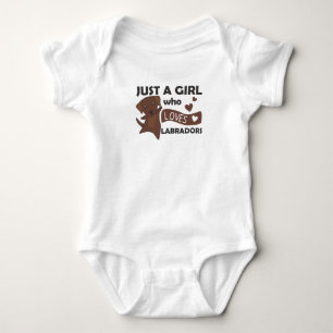 Body Para Bebé Un Chica que ama a los perros labradores