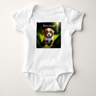 Body Para Bebé Un delicioso cachorro marrón y blanco