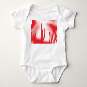 Body Para Bebé Un diseño gráfico con un sha rojo y naranja audaz