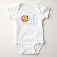 Un dulce Cookie azul primer cumpleaños Baby Bodysu