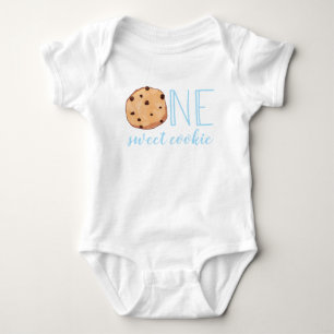Body Para Bebé Un dulce Cookie azul primer cumpleaños Baby Bodysu